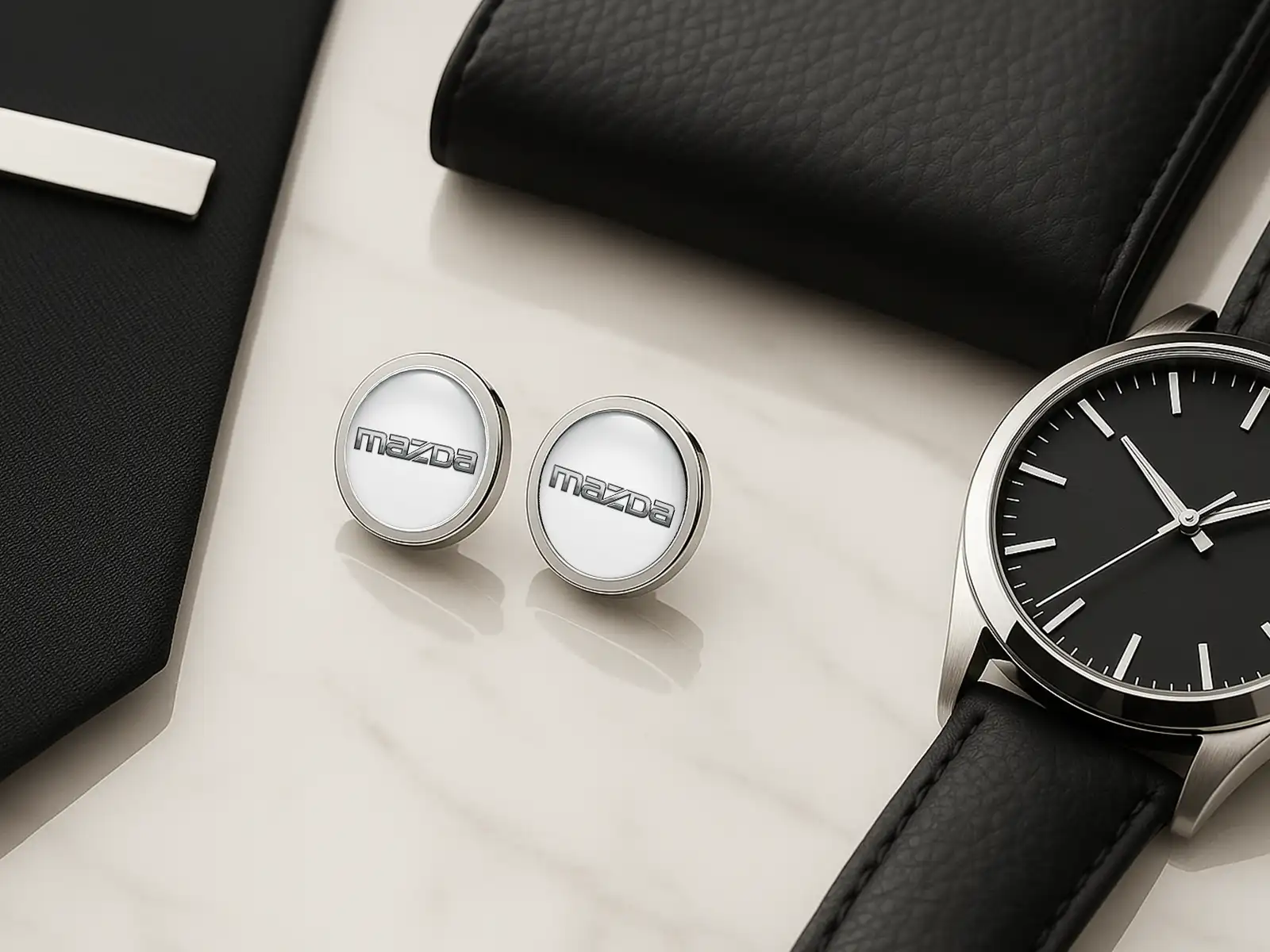 Mazda Boutons de Manchette Formels Racing Style Solide Limité